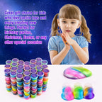 TITRITH 118-Pack Valentine Slime Party Favors Kit – Galaxy Slime Toys for Kids, Soft Putty, Classroom & Gift Bag Prizes