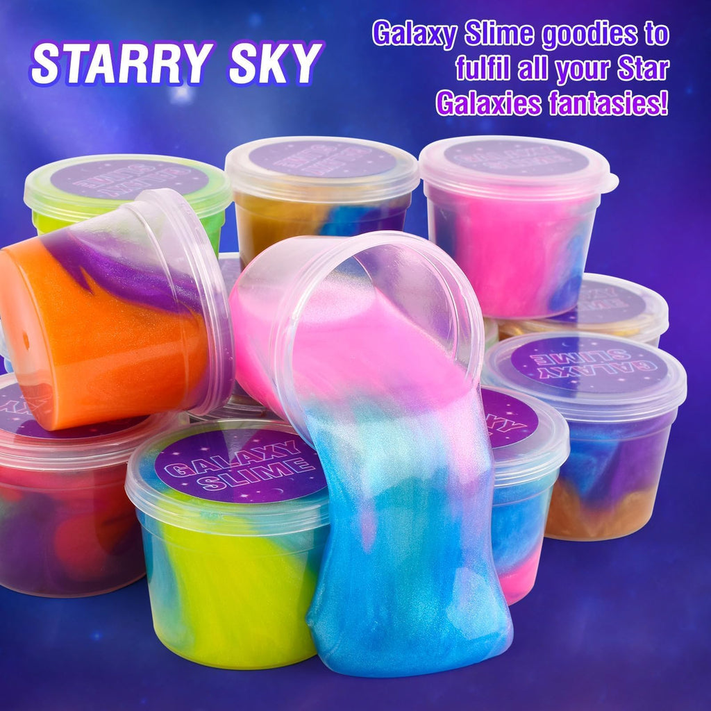 TITRITH 118-Pack Valentine Slime Party Favors Kit – Galaxy Slime Toys for Kids, Soft Putty, Classroom & Gift Bag Prizes