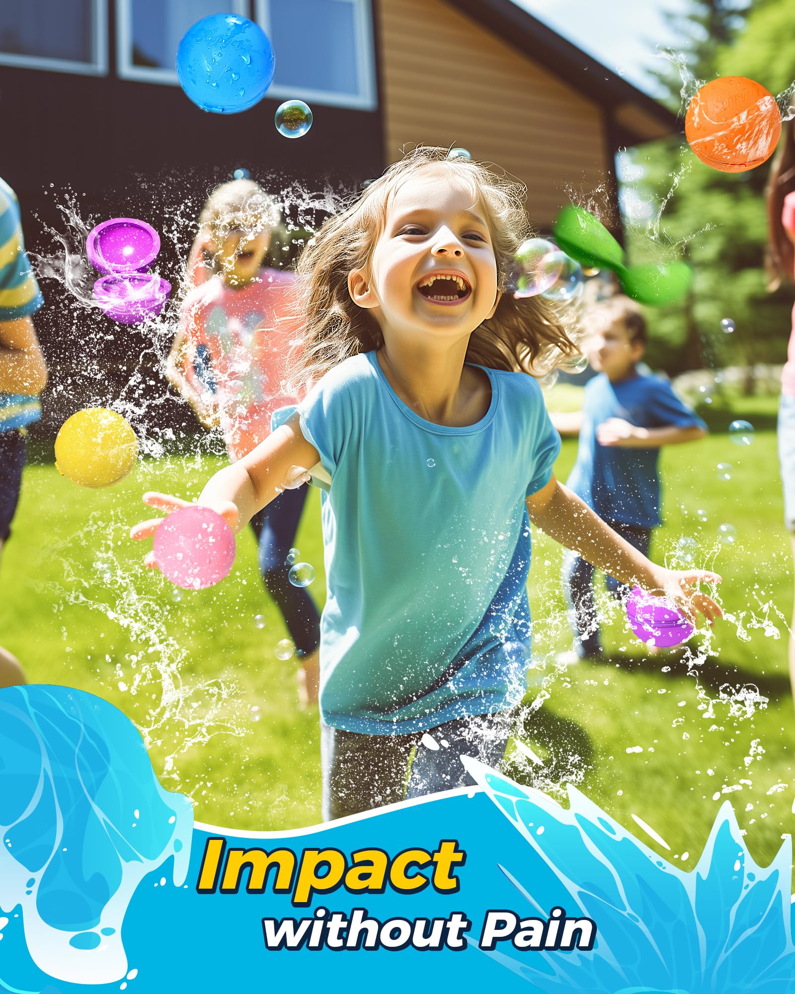 Tlitlimom Reusable Water Balloons – Self-Sealing 18-Pack for Kids 3–12