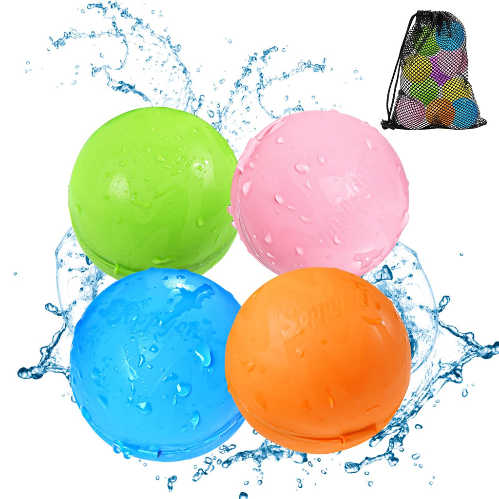 TLITLIMOM SOPPYCID Reusable Water Bomb Balloons – 4 Pack