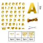TMTECHJS 131 PCS Golden Letter Banner Set — DIY Birthday & Wedding Decor (5-inch)