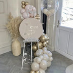 Togvu White & Gold Balloons – 12-Inch Beige Gold Metallic Latex for Boho Birthdays & Weddings