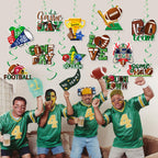 Tomario 53PCS Football Party Decorations Kit — Go Team Banner & Swirl Set