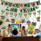 Tomario 53PCS Football Party Decorations Kit — Go Team Banner & Swirl Set