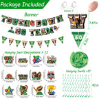 Tomario 53PCS Football Party Decorations Kit — Go Team Banner & Swirl Set