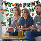 Tomario 53PCS Football Party Decorations Kit — Go Team Banner & Swirl Set