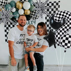 TONIFUL 40-Inch Checkered Number 2 Balloons Set – Race Car Theme Decor