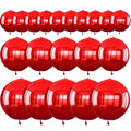 TONIFUL 16Pcs Red 4D Giant Round Foil Balloons – 22/18/15/10 inch Party Decorations Kit