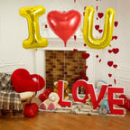 TONIFUL 40-Inch I Love You Foil Letter Balloons – 3-Piece Gold Heart Display
