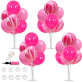 TONIFUL 4 Balloons Stand Kit Pink Marble Centerpieces for Birthday, Wedding & Party Decor
