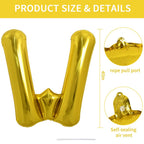 TONIFUL 40 Inch Gold Letter Balloon — Large Foil Letter Balloons for Parties