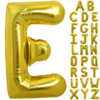 TONIFUL 40-Inch Gold Letter E Balloon – Large Foil Mylar Balloons for Parties