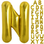 TONIFUL 40 Inch Gold Letter N Balloon – Large Foil Mylar Balloons for Parties