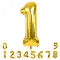 TONIFUL 40-Inch Gold Number Balloons 0-9 – Large Foil Mylar Numbers for Graduation, New Year, Birthday