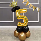 TONIFUL 40-Inch Gold Number Balloons 0-9 – Large Foil Mylar Numbers for Graduation, New Year, Birthday