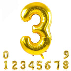 TONIFUL 40-Inch Gold Number Balloons (0-9) | Foil Mylar Digits for Graduation, New Year & Birthday