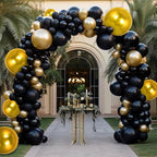 TONIFUL 16Pcs Gold 4D Giant Round Foil Balloons – 22/18/15/10in Mix Sizes