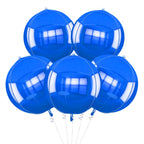 TONIFUL 8Pcs Blue 22-Inch 4D Foil Balloons | Giant Mirror Sephere Mylar Decor
