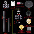TONIFUL 6-Set Balloon Centerpiece Stand Kit | Black & Gold Party & Graduation Decor
