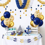 TONIFUL 4-Set Navy Blue Gold Balloon Centerpieces – Table Stand Kit for Graduation 2026