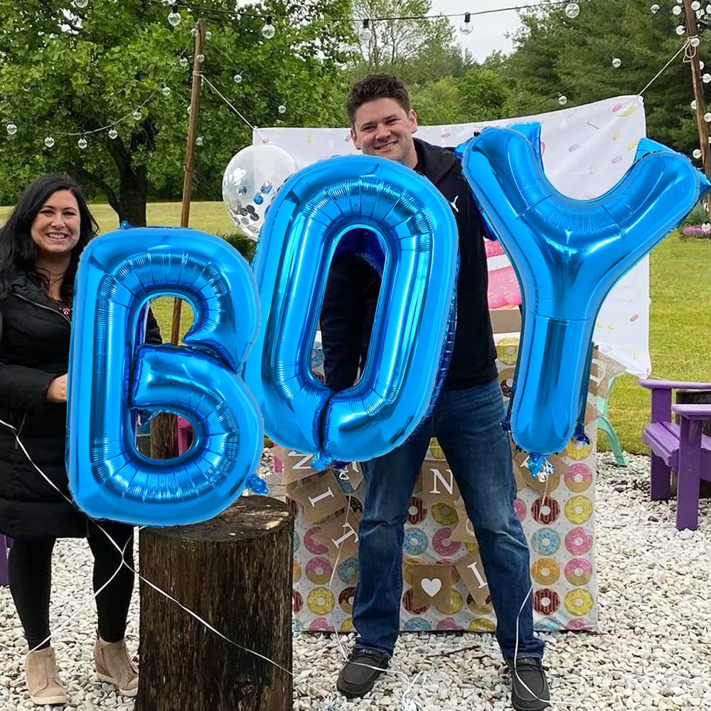 TONIFUL 40 Inch Blue Letter Balloon – Giant Alphabet Foil Balloons for Parties