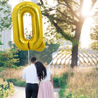 TONIFUL 40 Inch Gold Letter Q Balloon – Large Foil Balloons for Birthday & Party Decor
