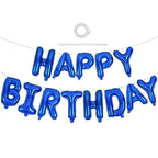 TONIFUL Blue Happy Birthday Balloons - 16-Inch Foil Letter Banner
