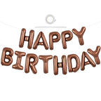 TONIFUL Chocolate Happy Birthday Balloons Banner — 16-Inch Foil Letter Decor for Parties