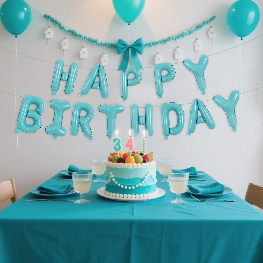 TONIFUL Cream White Happy Birthday Balloons – 40" HOME Letter Balloon + 18" Heart Balloons (2) | Durable Latex, Reusable Party Decor
