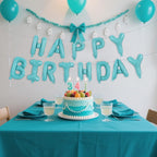 TONIFUL Cream White Happy Birthday Balloons – 40" HOME Letter Balloon + 18" Heart Balloons (2) | Durable Latex, Reusable Party Decor