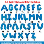 TONIFUL 52-Piece 16in Black Letter Balloons | Custom Alphabet Foil A-Z for Parties