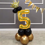 TONIFUL 40-Inch Gold Number Balloons (0-9) | Foil Mylar Digits for Graduation, New Year & Birthday