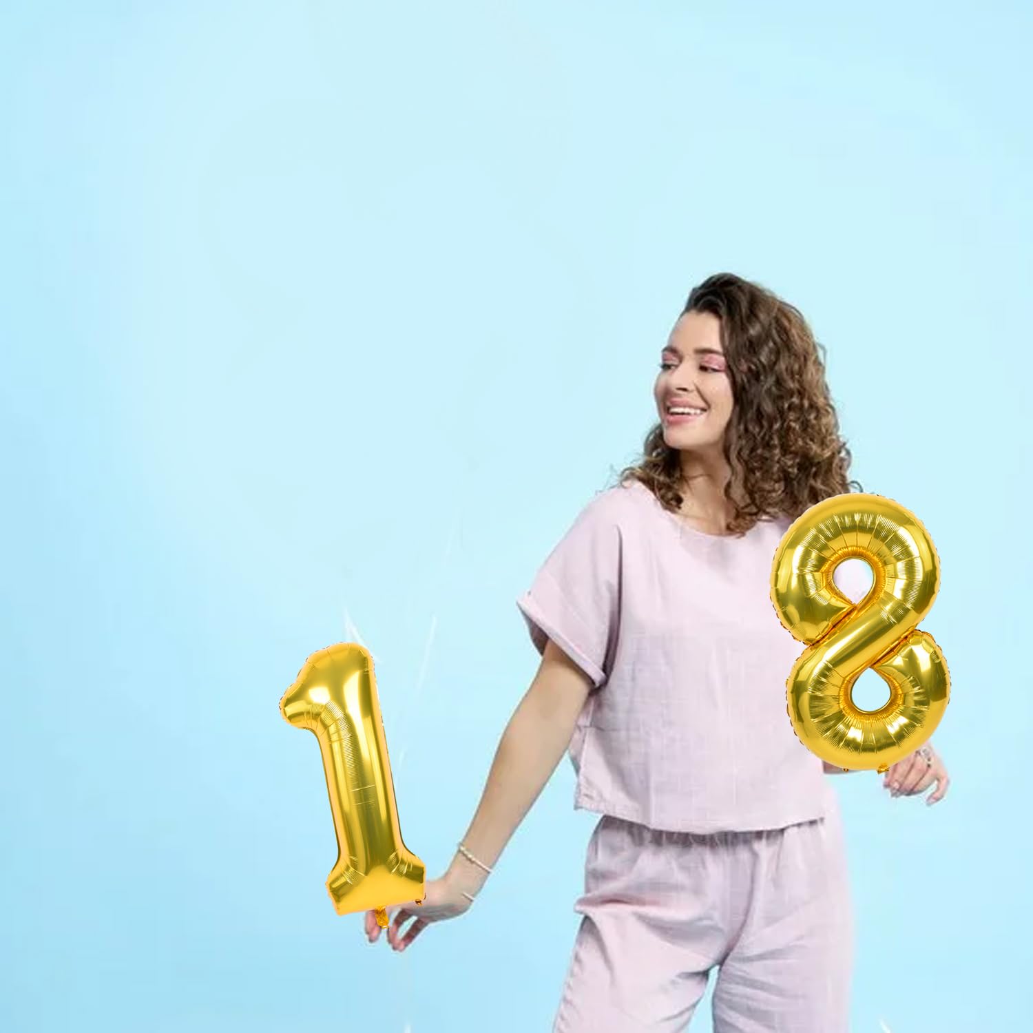 TONIFUL 16-Inch Gold Number Balloons (0-9) – 10 Pcs for Party Decor