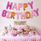 TONIFUL Happy Birthday Balloons Banner – 16 Inch Foil Letters for Party Decor