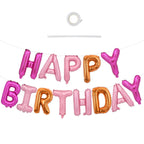 TONIFUL Happy Birthday Balloons Banner – 16 Inch Foil Letters for Party Decor