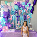 TONIFUL 35PCS Happy Birthday Decorations Kit – 16" Letter Balloons & Star Balloons