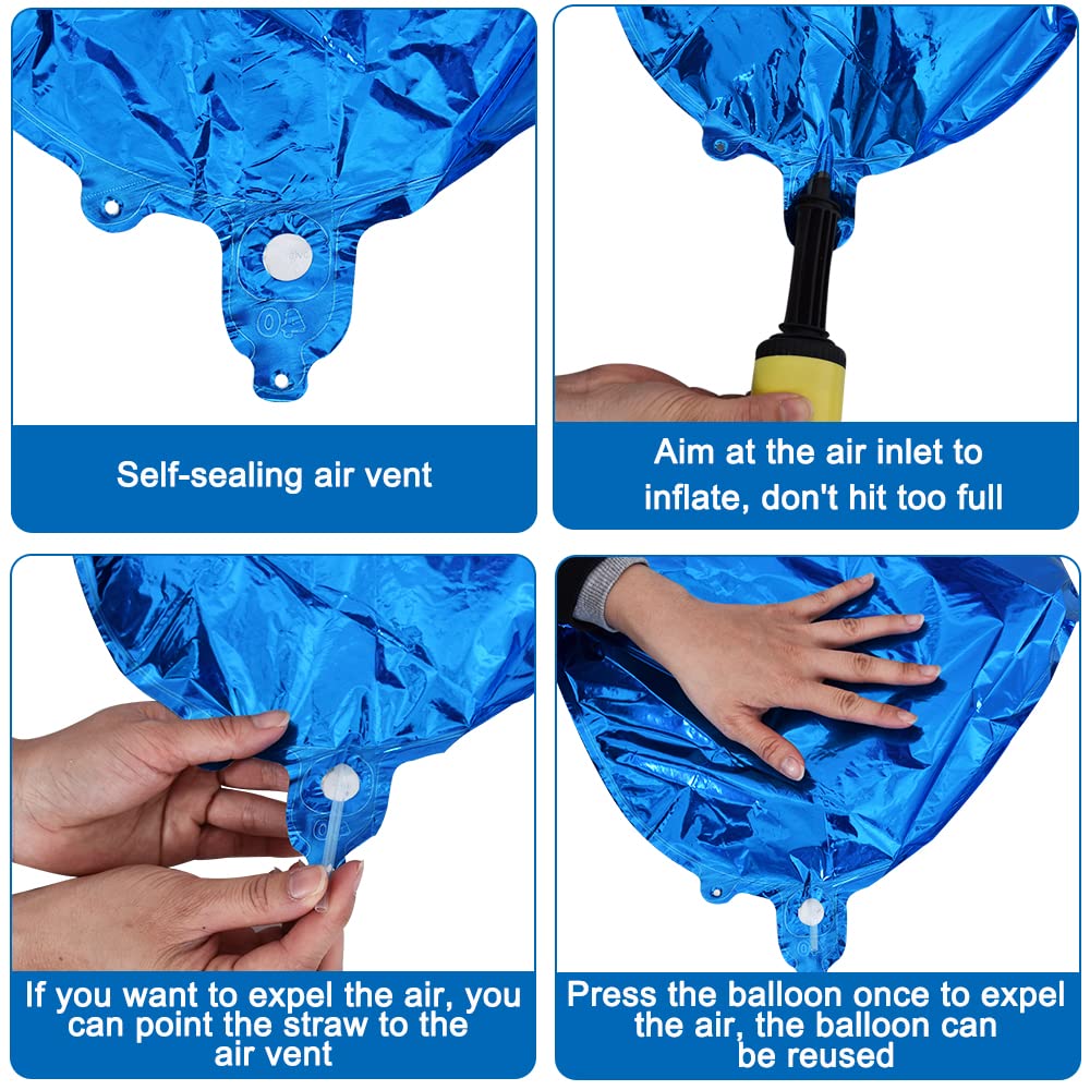 TONIFUL 40 Inch Blue Letter Balloon – Giant Alphabet Foil Balloons for Parties