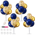 TONIFUL 4-Set Navy Blue Gold Balloon Centerpieces – Table Stand Kit for Graduation 2026