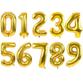 TONIFUL 16-Inch Gold Number Balloons (0-9) – 10 Pcs for Party Decor