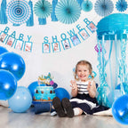 TONIFUL 8Pcs Blue 22-Inch 4D Foil Balloons | Giant Mirror Sephere Mylar Decor