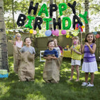 TONIFUL Happy Birthday Banner – 16 Inch Foil Letter Balloons, Reusable Party Decor (Black & Green)
