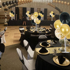 TONIFUL 6-Set Balloon Centerpiece Stand Kit | Black & Gold Party & Graduation Decor