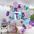 TONIFUL 35PCS Happy Birthday Decorations Kit – 16" Letter Balloons & Star Balloons