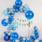 TONIFUL 8Pcs Blue 22-Inch 4D Foil Balloons | Giant Mirror Sephere Mylar Decor