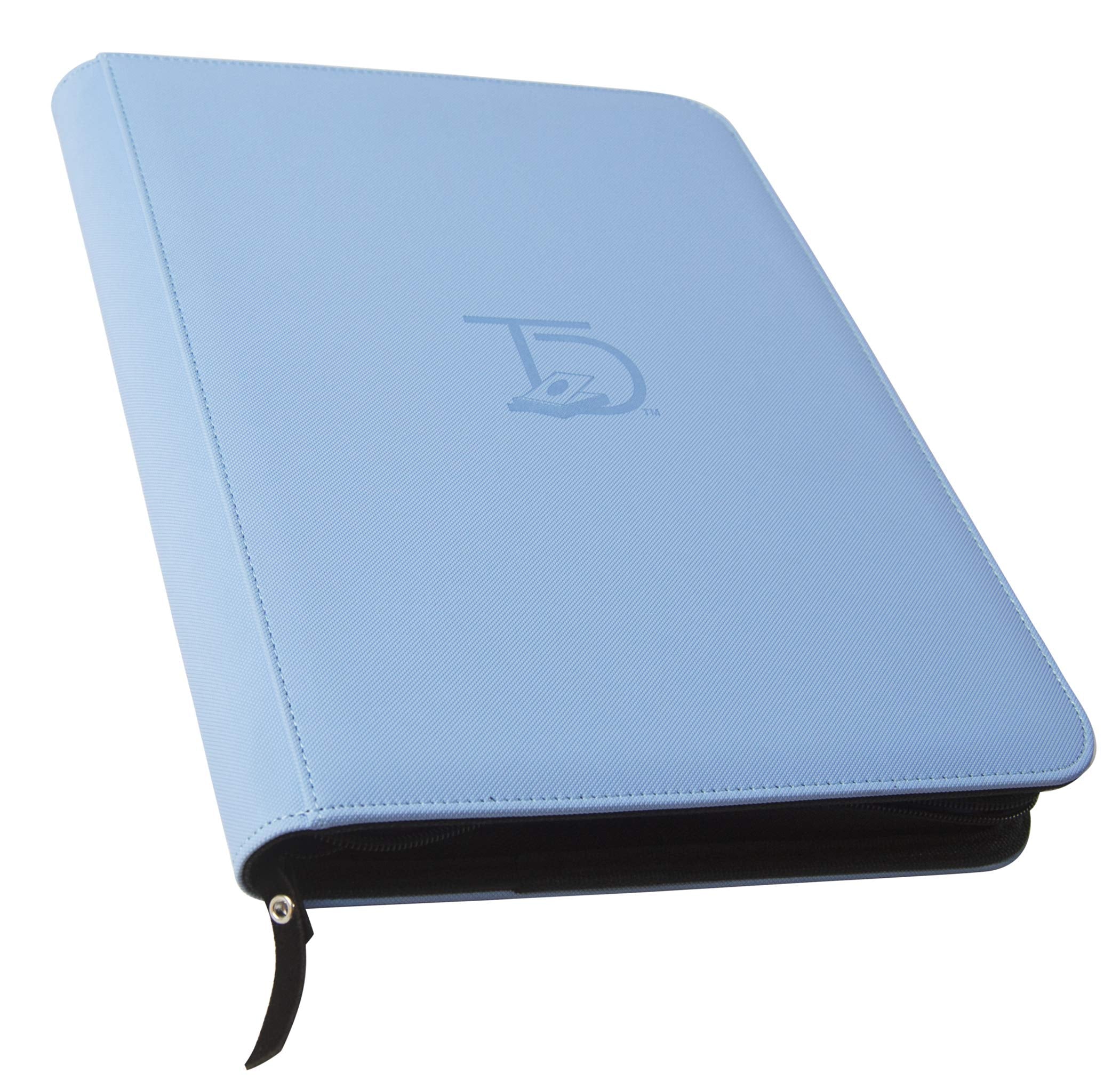 TopDeck 500 Card Ringless Zip Binder Pro – 9-Pocket TCG Binder (Blue) for Pokemon, Yu-Gi-Oh, MTG