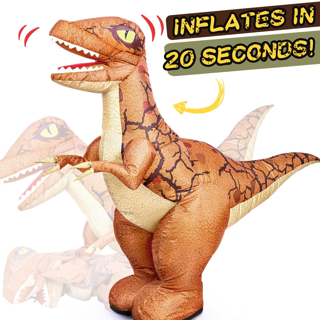 TOPMVP 2.4GHz RC Inflatable Dinosaur Toy – 360° Rotation, Sound Effects