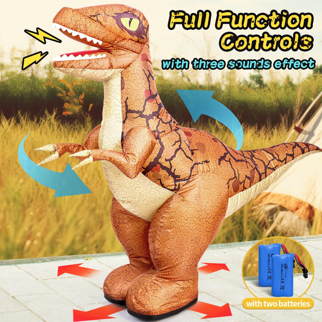 TOPMVP 2.4GHz RC Inflatable Dinosaur Toy – 360° Rotation, Sound Effects