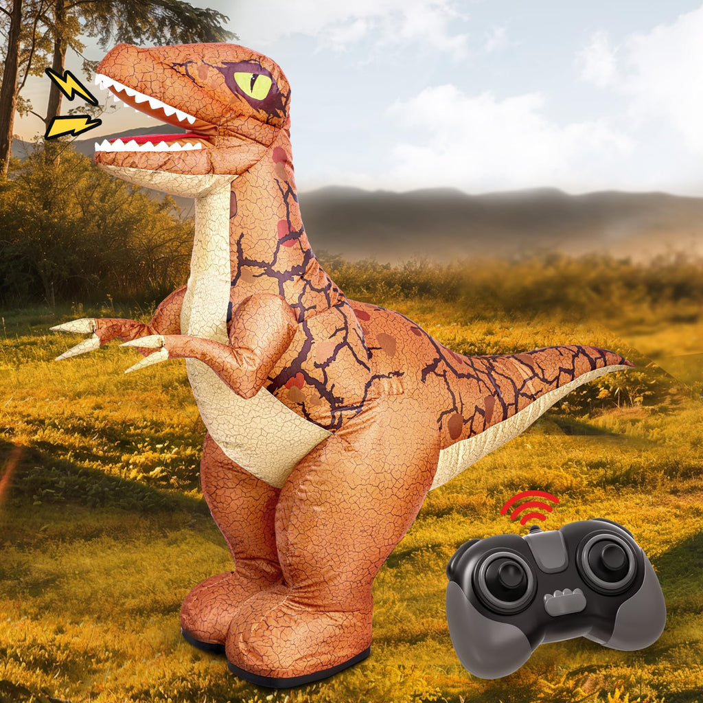 TOPMVP 2.4GHz RC Inflatable Dinosaur Toy – 360° Rotation, Sound Effects