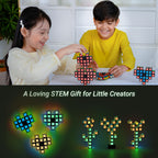 TOSY Magnet Cube 4x4 – 560 Magnets, 70 Blocks, Glow-in-the-Dark STEM Toy & Transformable Fidget Spinner