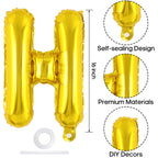 TOTAFAM Gold Happy Birthday Balloons Banner – Personalized Name Letters for Parties